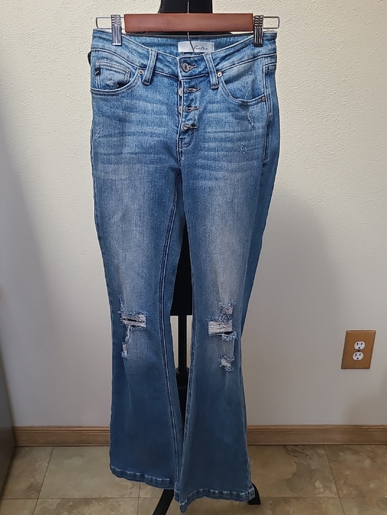 KanCan Denim - KanCan Light Blue Distressed Flare Jeans